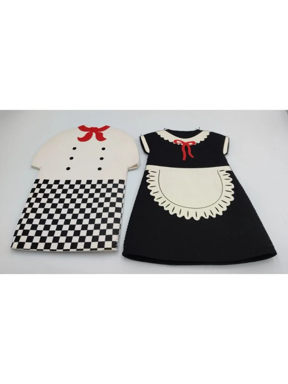 Wine Bottle Covers Set of 2 Chef French Maid Kitchen Accessory Novelty Gift